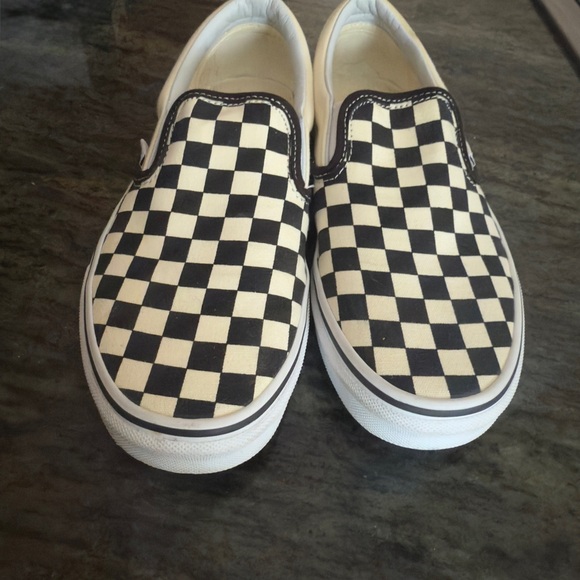 Vans  Checkered Slip-On Shoes - Black and White - Picture 2 of 7